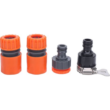 4 raccords tuyau connecteur rapide arrêt auto – ABS plastique étanche buse arroseur jardin standard, arrosage (1/5)
