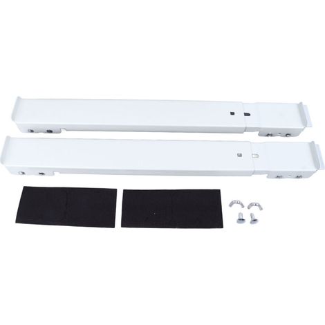 2 pièces meubles appareils rouleaux fer extensible mobile machine à laver base réfrigérateur support chariot déménageurs avec 24 rouleaux pour sèche-linge lave-vaisselle blanc (1/5)