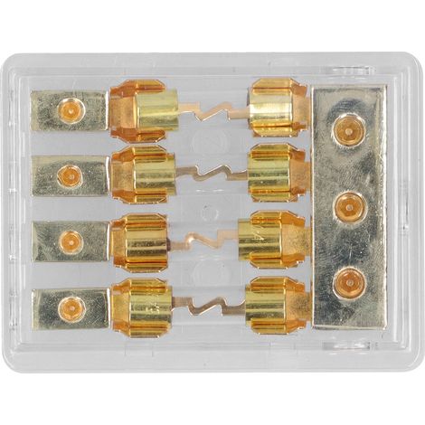 Boîtier porte-fusibles 12V 60A avec répartiteur 1 entrée 4 sorties pour voiture yacht autoradio audio (1/5)