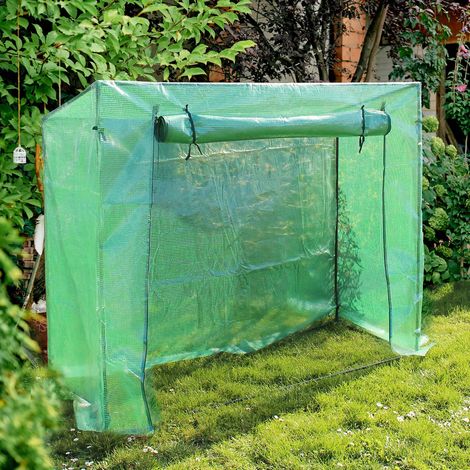 Wiltec – Serre à tomates 200 x 77 x 169 cm – Bâche en polyéthylène 140 g/m² – Ventilation avec porte zippée – Abri climatique pour cultures