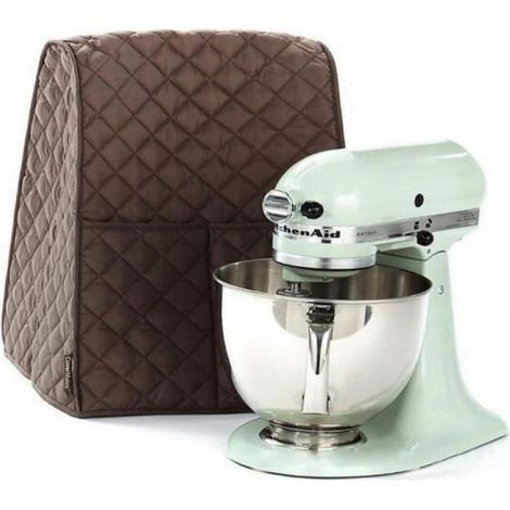 Housse Pour Robot Pâtissier - 4,5 À 6 Quarts - Compatible Tous Modèles Tête Inclinable Et Levée De Bol - Polyester Noir Rouge Café - 1 Pièce (1/5)