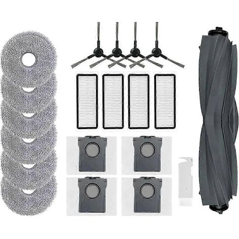 Seitenbürste, HEPA-Filter und Wischmopp für Dreame Bot L30 Ultra – komplettes Ersatzteilset, Wartungszubehör, 3-teiliges Set, kompatibel mit Saugrobotern, effiziente Reinigung, weiß. (1/5)
