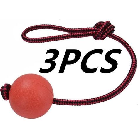 Jouets pour Chiens,3 pcs Jouets pour Animaux de Compagnie,Jouets pour Chien avec Corde de Balle en Caoutchouc,Jouets à Mâcher Chats (1/4)