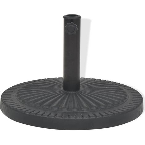 Socle de parasol Résine Rond Noir 14 kg CFW70092 (1/5)