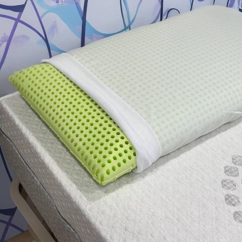 Talamo Italia Set of 2 Pillows for bed, 100% Made in Italy, Removable "soap" pillow in perforated Memory Foam, Hypoallergenic and Breathable, 70x40xh16 cm, con embalaje reforzado (1/4)