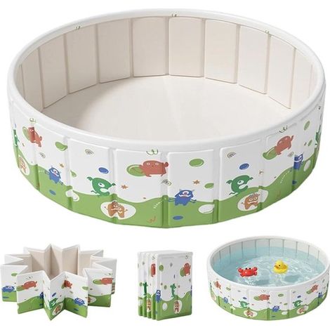 Hunde-Schwimmbecken – Tragbares Becken – Für Kühlung im Freien – Kratzfester Rahmen – 90 x 45 x 45 cm – Blau (1/5)