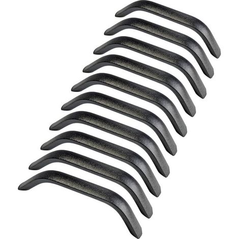 10X Poignées et boutons de tiroir Cuisine Armoire Porte Poignées Placard Tiroir Chambre Meubles Tirer Entraxe 128mm, Procédé de Sablage,Noir (1/5)