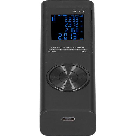 Télémètre laser infrarouge W-60X portable 0,05-60m, outil de mesure numérique noir, distancemètre à main précision professionnelle (1/5)