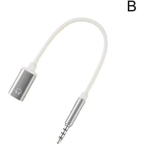 Adaptateur casque 3,5 mm mâle vers USB-C femelle, anneau analogique plat vers rond
