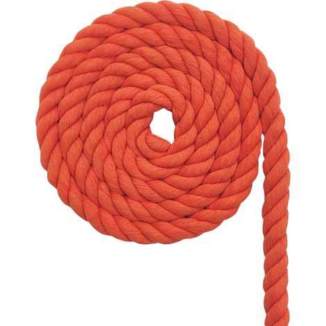 Corda in cotone per macramè fai-da-te 5 m x 20 mm arancione (1/5)