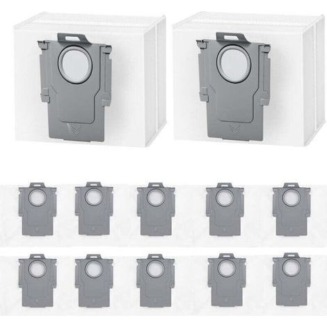 FENOPLASTICALot de 12 sacs à poussière pour aspirateurs robots Roborock Q5+, Q5 Max+, Q5 DuoRoller+, Q5 Pro+, Q7+ Max+/M5+/L5+, Q8 Max+, S8+, S8 Pro Ultra, S7 MaxV/Max Ultra, Q10 S5+/X5+,sac grande ca (1/4)