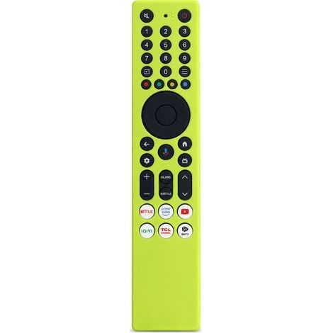 Housse en Silicone Jaune pour Télécommande TV Compatible TCL RC833A, Protection Antichoc et Antipoussière avec Ouvertures (1/5)