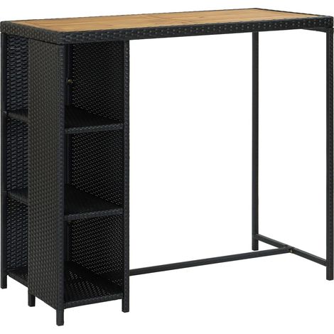 Maison Exclusive - 5-tlg. Gartenbar-Set mit Kissen Poly Rattan Sc