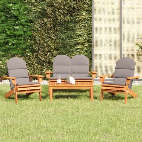 4-tlg. Garten-Lounge-Set Adirondack Massivholz Akazie (1/5)