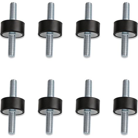 8 Pcs pour Silent Bloc M6, Silent Bloc Caoutchouc, Supports en Caoutchouc Anti-vibration, M6 Supports d'Amortisseur en, pour Voiture Moteurs (M618 D20H10) (1/5)