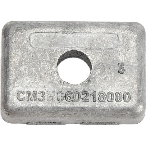 Anode en alliage de zinc 3H6 60218 0 pour moteur hors-bord Tohatsu 4 temps 4CV 5CV 6CV, pièce de remplacement pour embase inférieure et boîte de vitesses, protection anticorrosion, kit de montage incl (1/5)