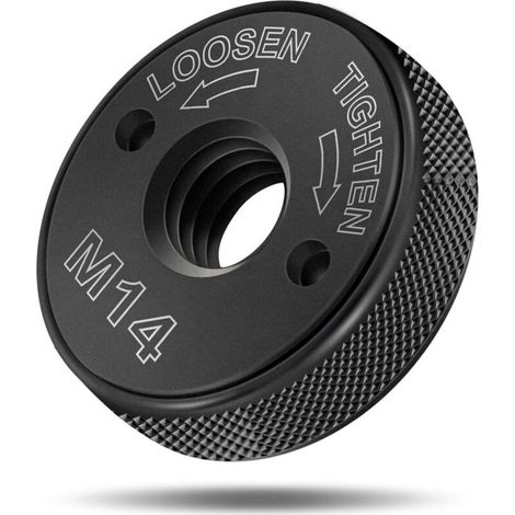 M14 SDS Click Schnellspannmutter, passend für alle Winkelschleifer von AEG, Black & Decker, Dewalt, Flex, Hitachi, Metabo, Makita usw. (1 Spannmutter), schwarz (1/5)
