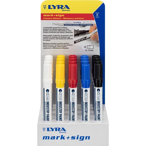 Display 20 marqueurs peinture laquée couleurs assorties 4B - LYRA - L4047001 (1/2)