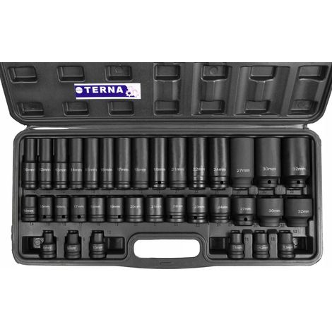Set di 35 bussole a impatto 8-32MM bussole a impatto 1/2 CR-MO (1/3)