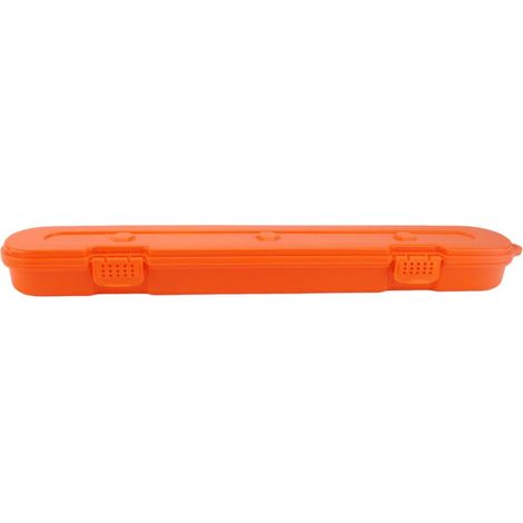 Kettensägenketten-Aufbewahrungsbox, orange, Crezuo Kettenorganizer für Gartengeräte (1/5)