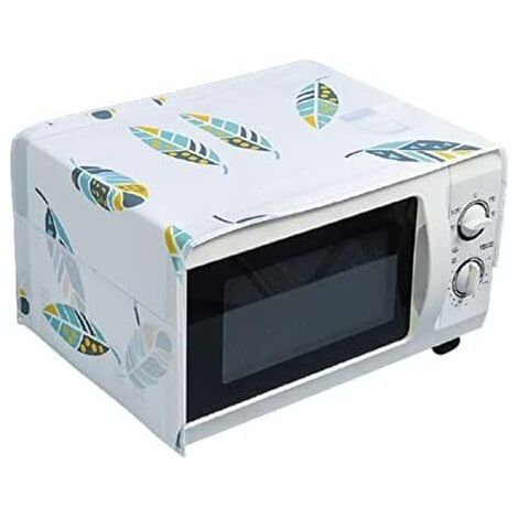 Housse anti-poussière et anti-graisse pour four à micro-ondes/four multifonction avec poche de protection (motif plumes) (1/5)