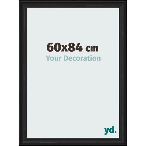 yd. - Cadre photo 60x84 - Noir Grain de Bois - MDF - Lazio (1/5)