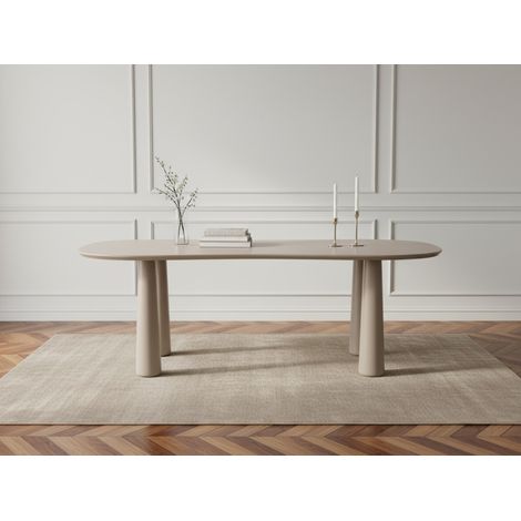 BOBOCHIC - Table à manger ovale SASHA 220 cm beige