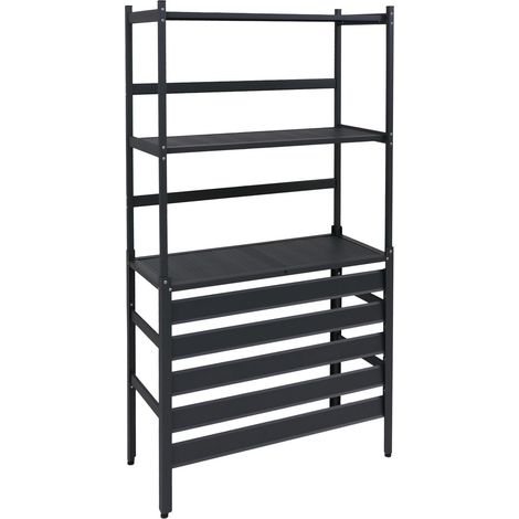 Cache en aluminium pour climatiseur/échangeur thermique HHG-564, cache pour grille de protection, étagère 163 x 90 x 38 cm, anthracite