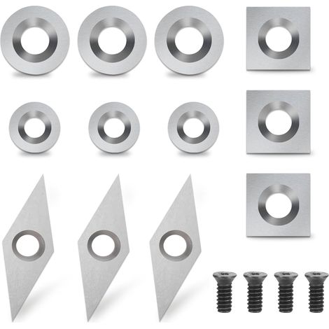 12 PièCes Plaquette Carbure Tournage Bois , Plaquettes De Coupe , Carbure Gouges Tournage Bois (1/4)
