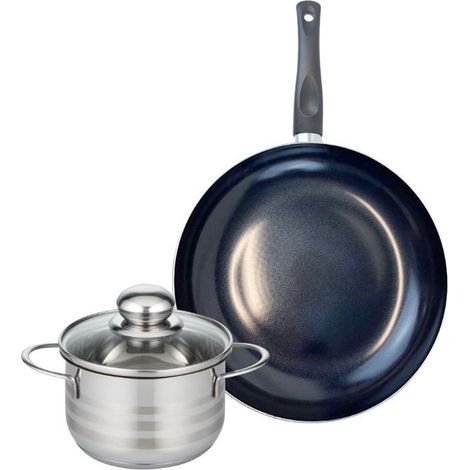Ensemble de 1 Poêle de cuisson 28 cm et 1 faitout 16 cm Elo Prima Brillant (1/5)