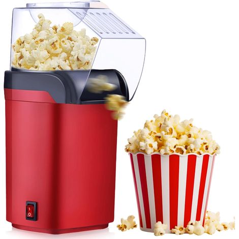 Machine à pop-corn 1200 W - Mini machine à pop-corn à air chaud - 2 minutes - Fonctionnement à une touche - Pour la maison, les films, les fêtes, les (1/5)