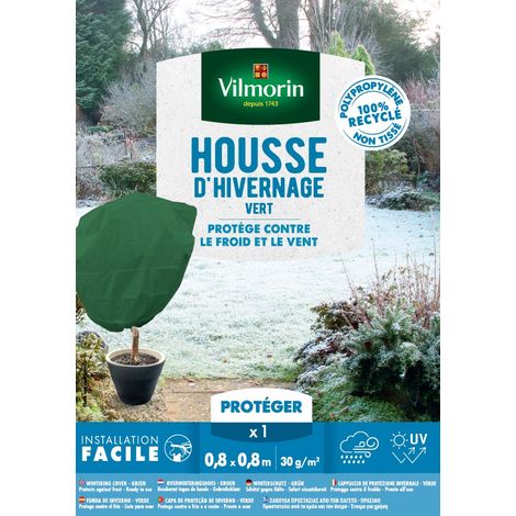 Housse d’hivernage - 0,8 m x 0,8 m - Vert Vilmorin (1/2)