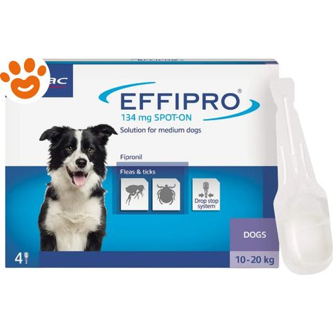 Virbac Effipro Dog Taglia M (10-20Kg) - Confezione 4 Pipette - Antiparassitari CANE