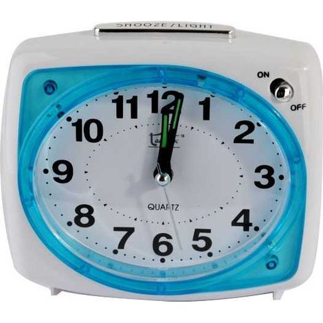 Reloj despertador ovalado azul Ladydoc 07145