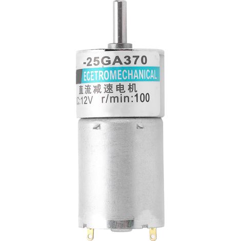 Moteur à courant continu 12V XD-25GA370, 100 tr/min, micro moteur à engrenages à aimant permanent, faible vitesse, sens horaire/antihoraire, contrôle de sport (1/5)