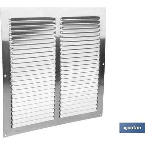 Grille de ventilation en aluminium 30 x 30 cm, épaisseur 0,6 mm, couleur naturelle