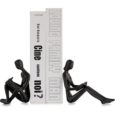 Serre-Livres Serre Livres Fonte Livres Couple Lecture Objets Décoratifs Statue Métal Bouchon Livre Sculpture (1/5)