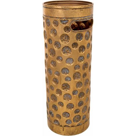 Paragüero de metal dorado 20x20x55h cm