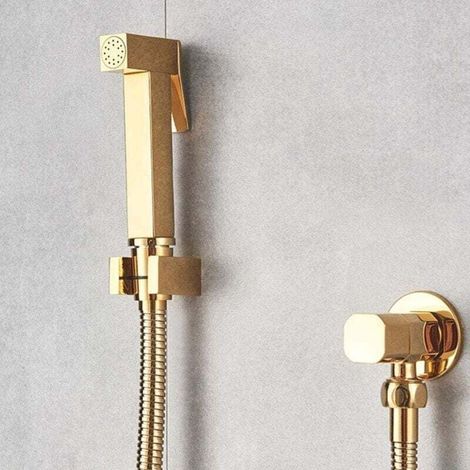 Pulvérisateur de bidet à main pour toilette, pulvérisateur de bidet en laiton massif doré, eau froide simple, douche de bidet de salle de bain, pulvérisateurs de couches en tissu pour bébé,A (1/4)