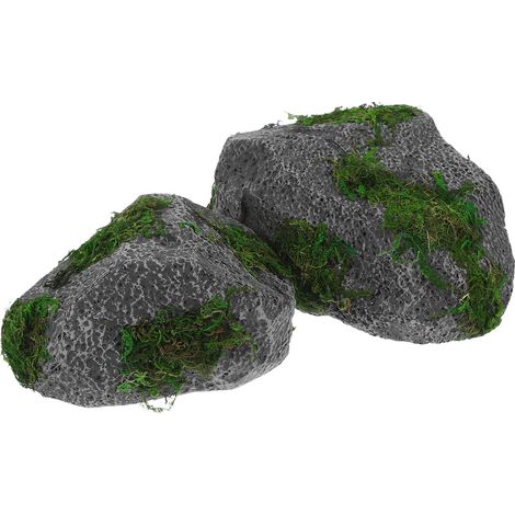 2 Pièces Faux Mousse et Durables pour Aménagement Paysager Décorations Simulées pour Jardin Accessoires de Scène et Aquarium Artificielles Faciles à (1/5)