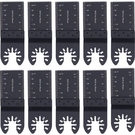 10 Lames de Scie Oscillante Universelle, Kit pour Bois et Métal, Changement Rapide (1/5)