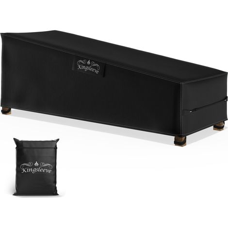KINGSLEEVE® Abdeckung Gartenliege Wasserdicht Winterfest Gartenmöbel Abdeckplane Schutzhülle Sonnenliege Abdeckhaube Liege 200x75x40/70 cm (1/5)