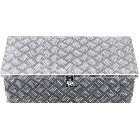 Coffre à outils robuste en aluminium pour benne de camion, avec poignées latérales et serrures à clé, idéal pour remorque, pick-up ou camping-car. Dimensions : 762 x 330,2 x 243,84 mm (30 x 13 x 9,6 p (1/5)