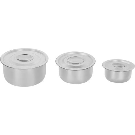 Bol en acier inoxydable durable avec couvercles, bol à œufs vapeur, saladier, conservation des aliments en cuisine (1/4)