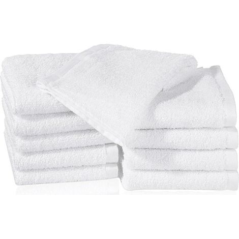10 Small Stone Blocks Children's Napkins Drool Reusable Bamboo Fiber Napkin White 25 x 25 cm (1/5)