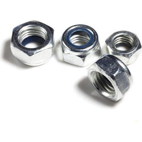 Lot de 4 écrous autobloquants en nylon, acier inoxydable A2 M12 (1/3)