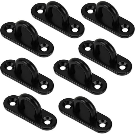 Hanging Ceiling Hook, 8 Pieces Black with Eyelets for Hooks Swing Accessories Hammocks (1/5)