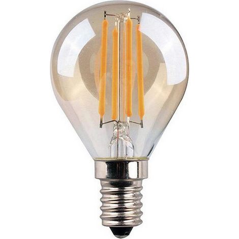 ampoule sphérique avec filament LED cristal vintage E14 4,5W 350lm 2000K lumière chaude 4,5x7,8cm EDM (1/3)