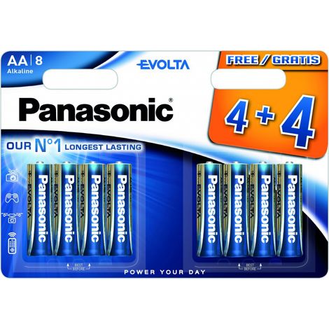 Piles LR06 AA Evolta 4+4 gratuites