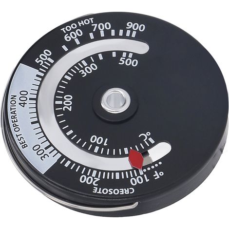 Thermomètre magnétique haute précision pour cheminée et poêle, cadran en aluminium 0-500°C (1/5)